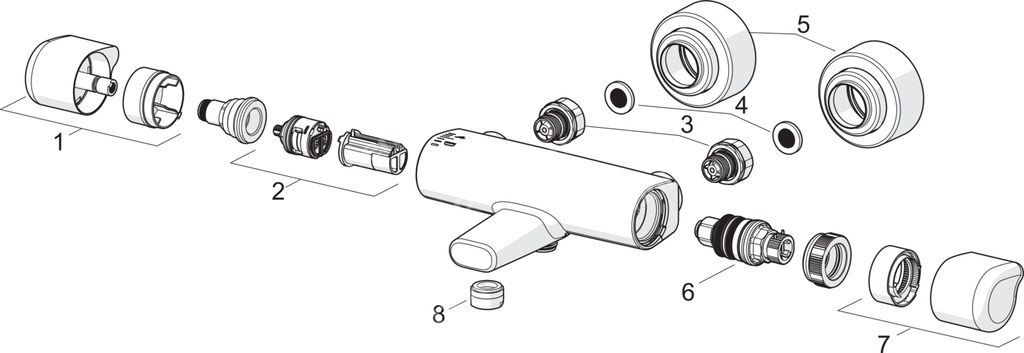 Care, thermostatic bath and shower - 5762G