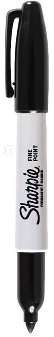 Marker permanent Sharpie, negru fin, - 1985857