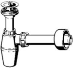 Sifon na fľaše 5/4" x 5/4" plast / biela číslo modelu 5726PL