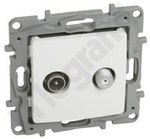 Termination TV-SAT socket 10 DB white NILOE