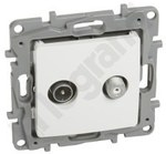 Star-type terminal 1 TV-SAT socket DB white NILOE