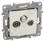 TV-RD-SAT Розетка на 10 ДБ торці крем. NILOE