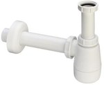 Flaschen-Bidet-Halbsiphon 5/4"x5/4" aus weißem Kunststoff, Modell Nr. 5555KPL