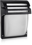 V-TAC Garden Wall Lamp Frozen Glass Matt Black VT-754