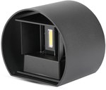 Oprawa Ścienna 6W V-TAC Góra Dół Regulowana Czarny Okrągły IP65 Bridgelux VT-756 4000K 660lm