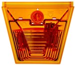 Część optyczna sygnalizatora XX10/CE/M1B/AL X10mini, bursztynowa soczewka