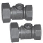 Mounting couplings DN15XRP2 for TCV with ball valves for 5mm Allen key, set of 2