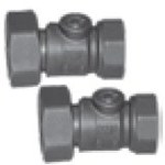 Nipluri de montare DN20XRP2 pentru TCV cu robinete cu bilă pentru cheie hexagonală de 5 mm, set de 2