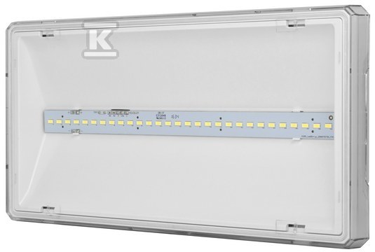 Oprawa awaryjna LED sieciowo-awaryjna, EXIT L 1W 6000K 1h