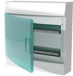 MISTRAL41W surface-mounted enclosure transparent door 36 modular with a strip N+PE (2 rows)