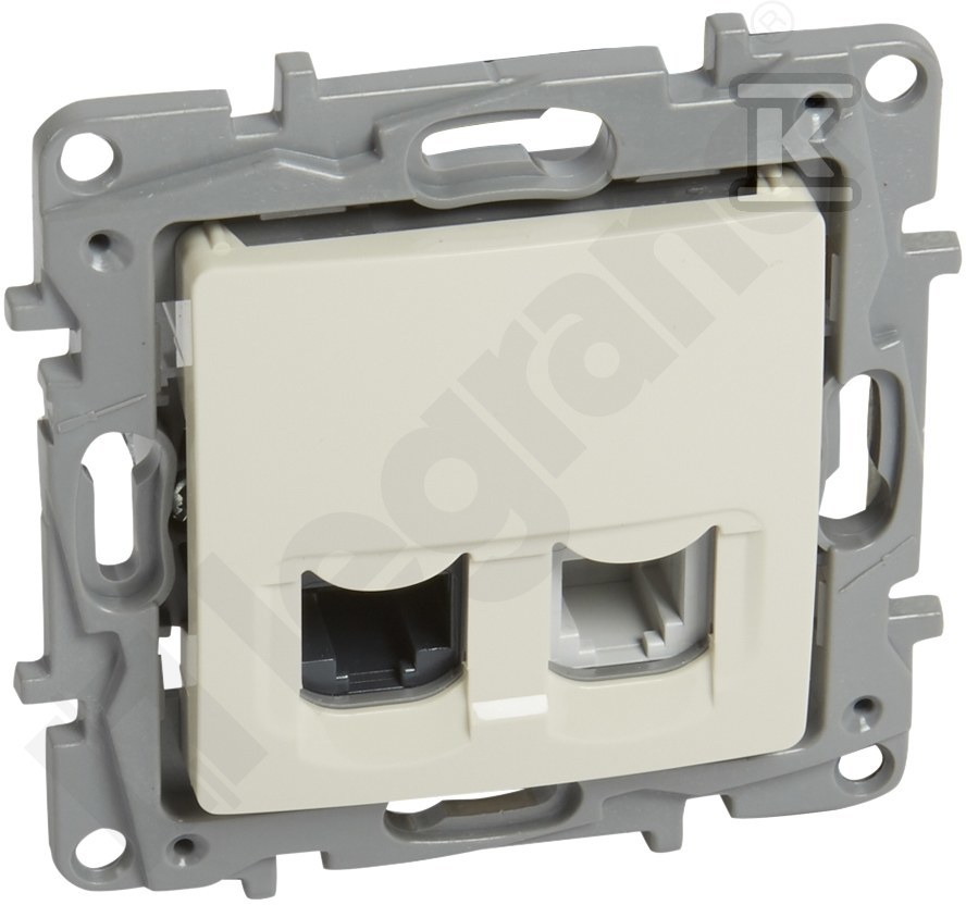 Gniazdo RJ12+RJ45 KAT. 5E UTP krem - 764670