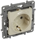 Розетка SCHUKO 2P+Z 16A гвинтові клеми кремовий NILOE