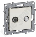 Кінцева розетка TV-SAT 10 DB кремова NILOE