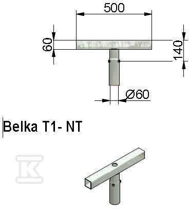 ZPU-Crossbeam NT T/1 0,5 m - 3.01.007.99100.41611