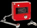 Emergency key box with hammer, red, additional lock, 1493-1512