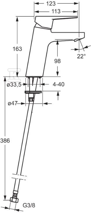 TWISTA XL washbasin mixer with fixed - 3806F