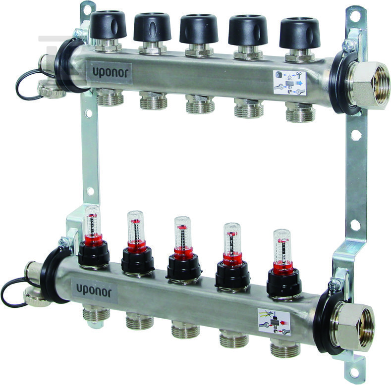 Uponor Vario S manifold with FM 2X flow - 1086538