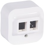 Перехідник forix білий 2xRJ45 keyston