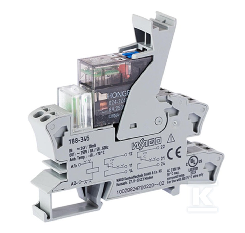 Relay module nominal input voltage 24 V - 788-346