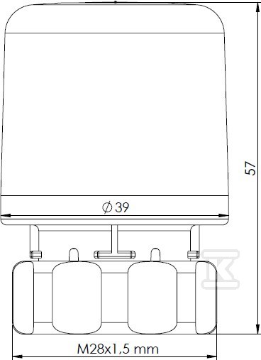 Thermoelectric actuator TSA-03, M28 x - 78861