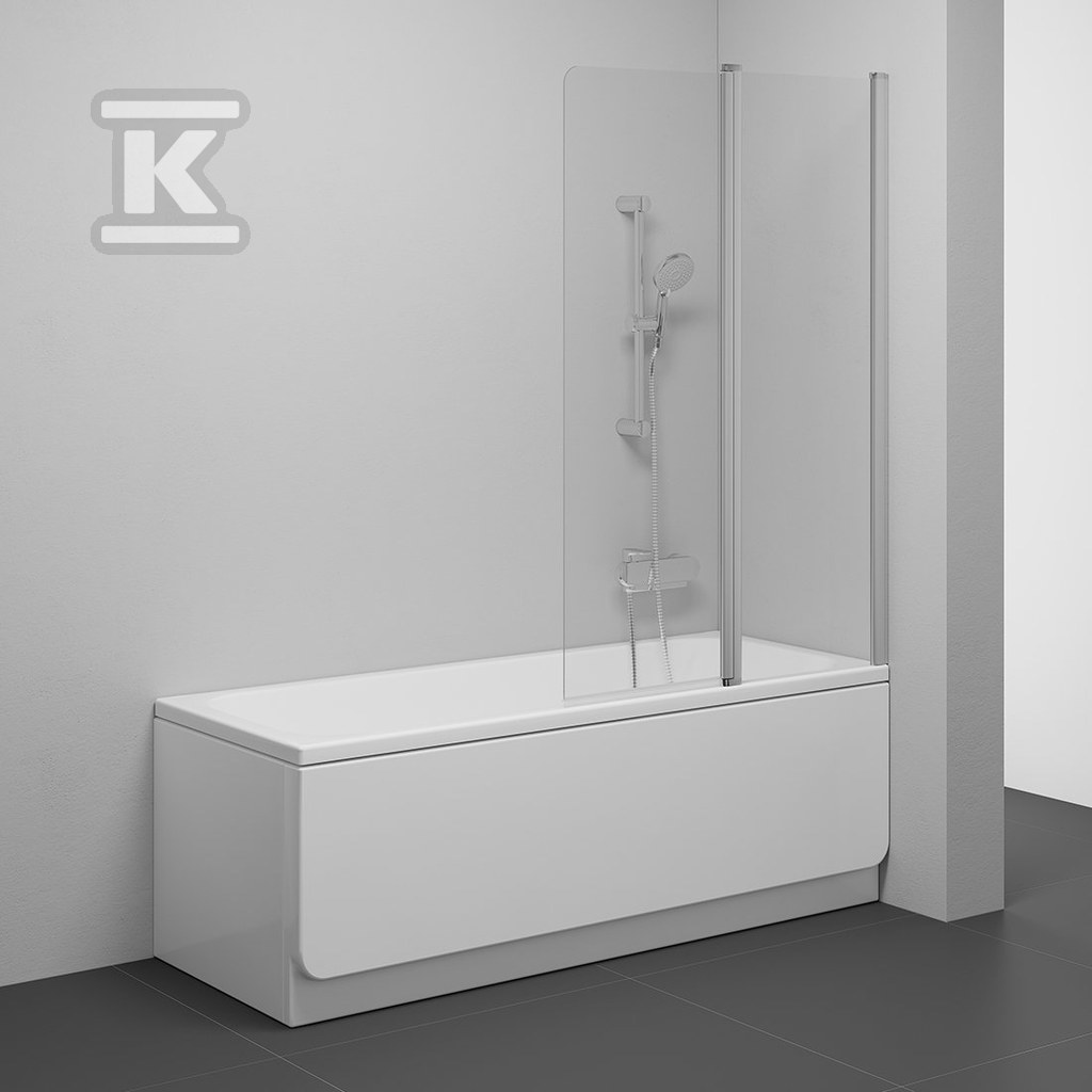 Straight bathtub screen CVS2-100 P, - 7QRA0U00Z1