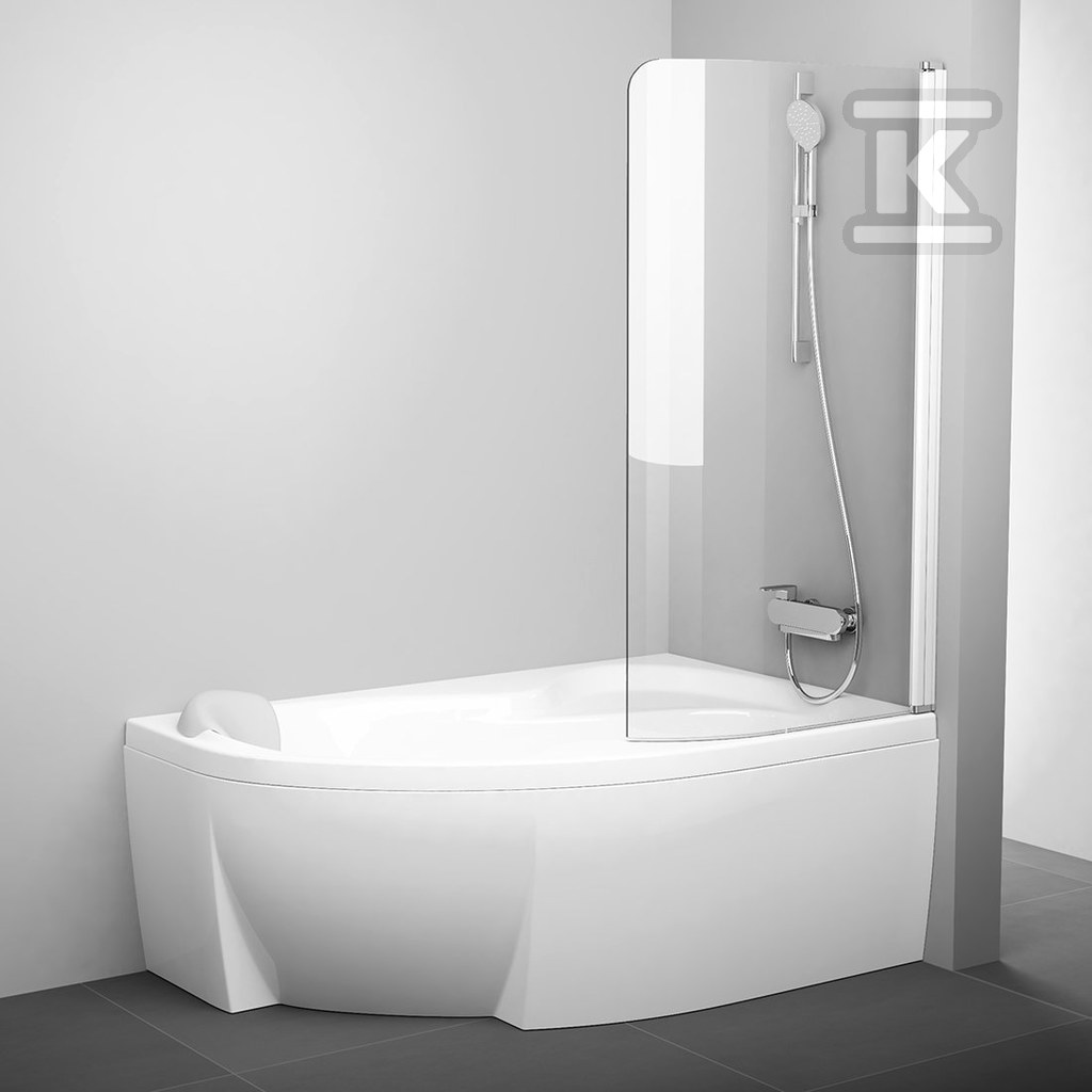 Bathtub screen curved glass CVSK1 ROSA - 7QRS0100Y1