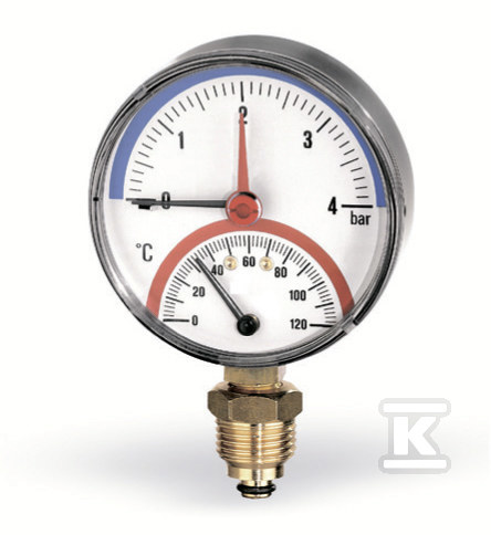 Hőmérő F+R 818 R80/120stopni C, 0-4 bar - PL4204BD02