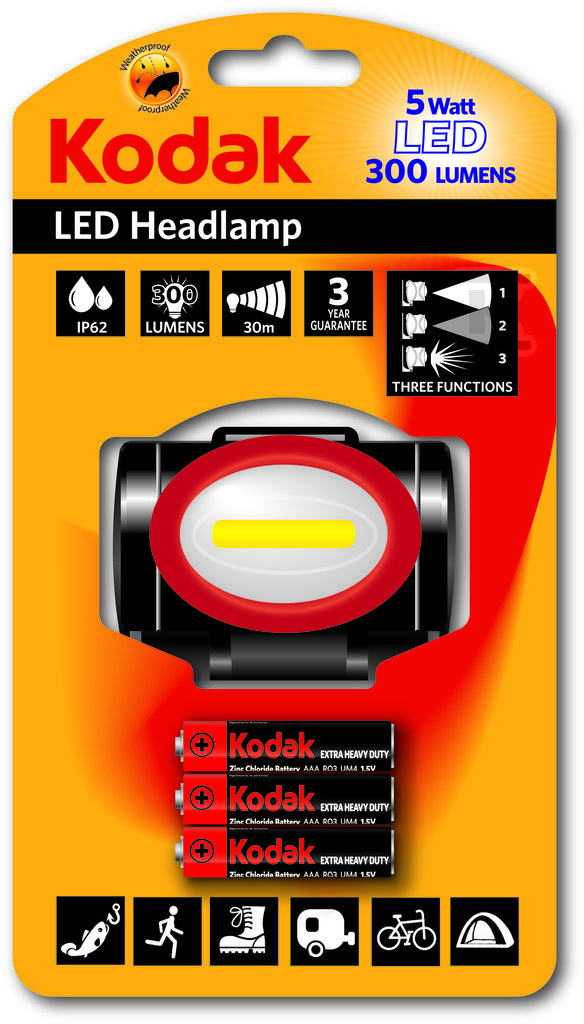 LED lampa HL 300lm (glava) +3AAA (R03) - 30413870