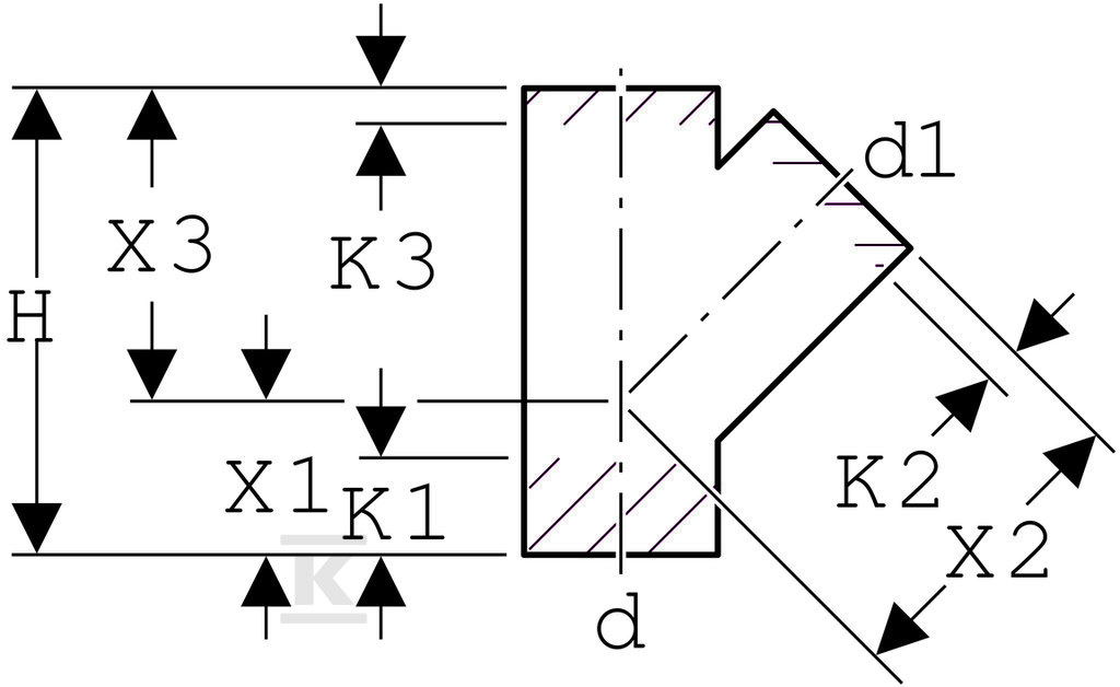 Trójnik PEHD 90x90/45 skośny, kolor - 366.130.16.1