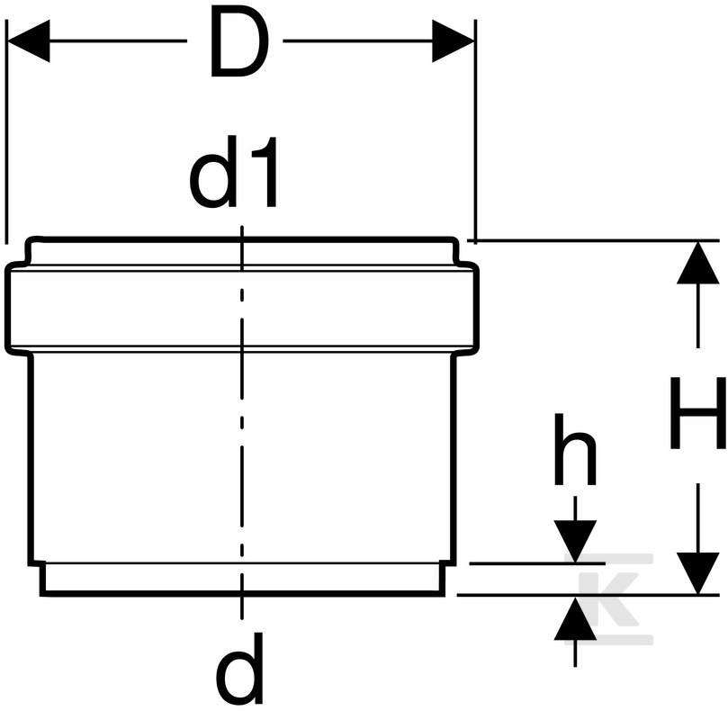 Kielich redukcyjny PEHD 63x56 z - 364.752.16.3