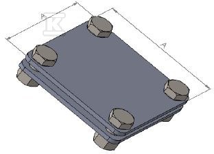 Cross joint for hoop iron B = 50 mm - KM12