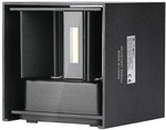Oprawa ścienna V-TAC 12W LED góra dół regulowana chip BRIDGELUX czarny kwadrat IP65 VT-759-12 4000K 1100lm