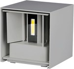 Oprawa ścienna V-TAC 12W LED góra dół regulowana chip BRIDGELUX szary kwadrat IP65 VT-759-12 4000K 1100lm
