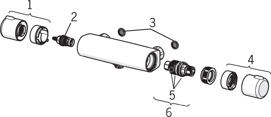 Bateria prysznicowa Nova, - 7460-33