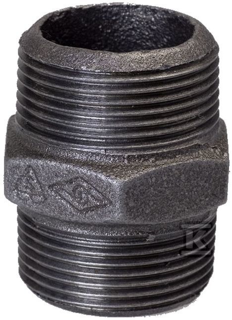 Niplu drept 1/2" negru N8, NR 38, NR - 280-4S