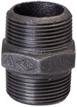 Gleichgebohrter Schraubnippel 1/2" schwarz N8, Nr. 38, Nr. 280