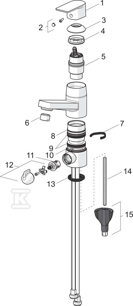 Bateria umywalkowa Stela - 4807F