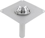 Gravity roof drain Ø75 mm with a stainless steel collar for bituminous roofing felt