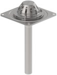 Underpressure roof drain Ø40 mm with a stainless steel collar for a single insulation layer, length 502 mm