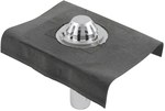 Gravity roof drain Ø110 mm with a stainless steel flange and an additional H 495 mm roofing felt flange