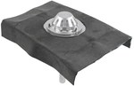 Vacuum roof drain Ø40mm with a stainless steel flange and an additional roofing felt flange