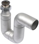 Elbow siphon 87.5 ° Pipe siphon "P" Ø 50 mm, with a plug