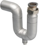 Elbow siphon 87.5 ° Pipe siphon "P" Ø 50 mm, with a plug