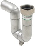 Elbow siphon 87.5 ° Pipe siphon "P" Ø 50 mm, with a plug