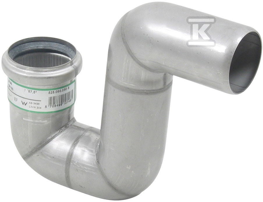 Elbow siphon 87.5 ° Tubular siphon "P" - 525.090.075 S