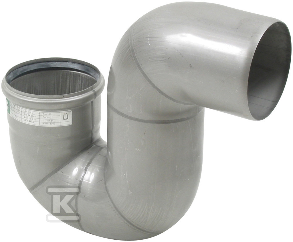 Elbow siphon 87.5 ° Tubular siphon "P" - 525.090.125 S