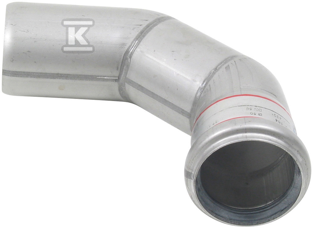 87.5 ° Large radius elbow Ø50 mm - 821.000.050