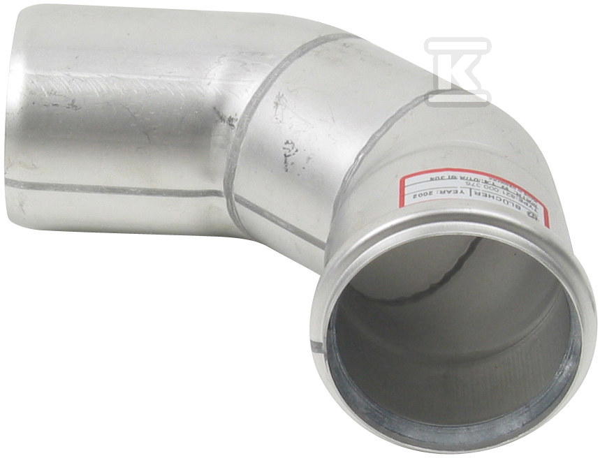 87.5 ° Large radius elbow Ø75 mm - 821.000.075