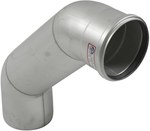 87.5 ° Large radius elbow Ø125 mm