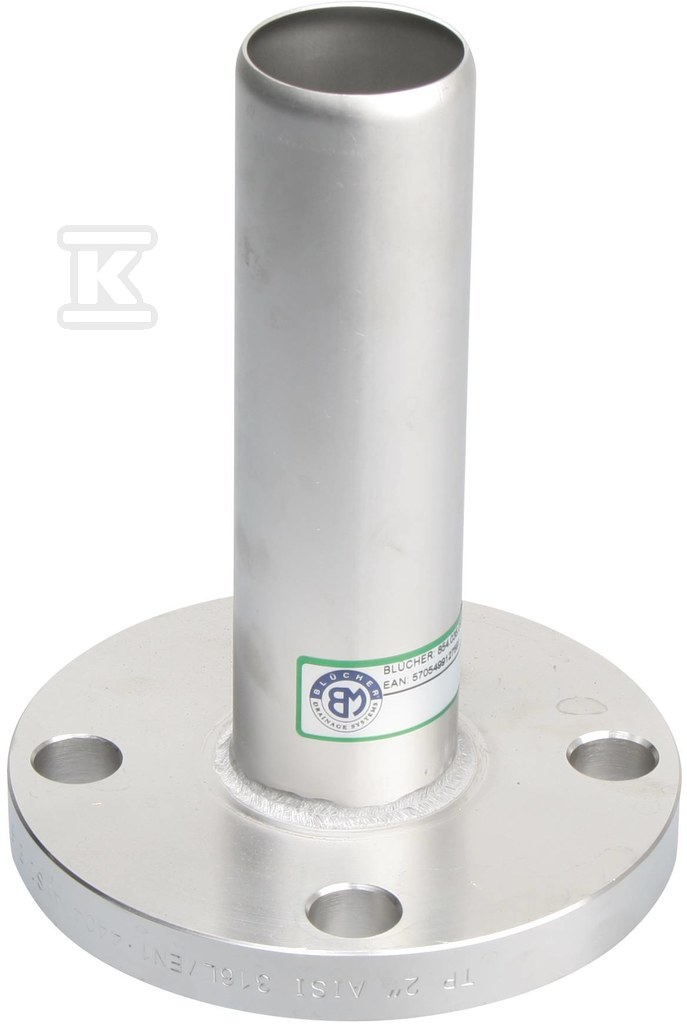 Adapter, spigot tube with collar, Ø - 854.035.040 S